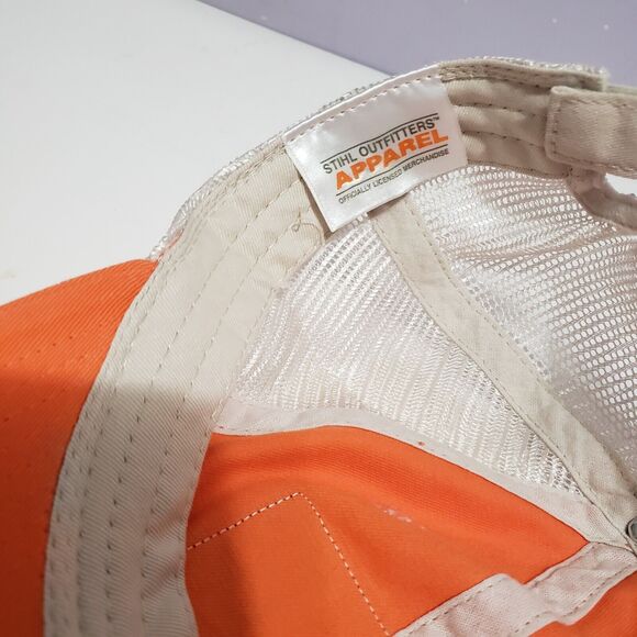 Stihl Orange/Mesh Men's Adjustable Cap Hat like new Make Offer! - Picture 8 of 10